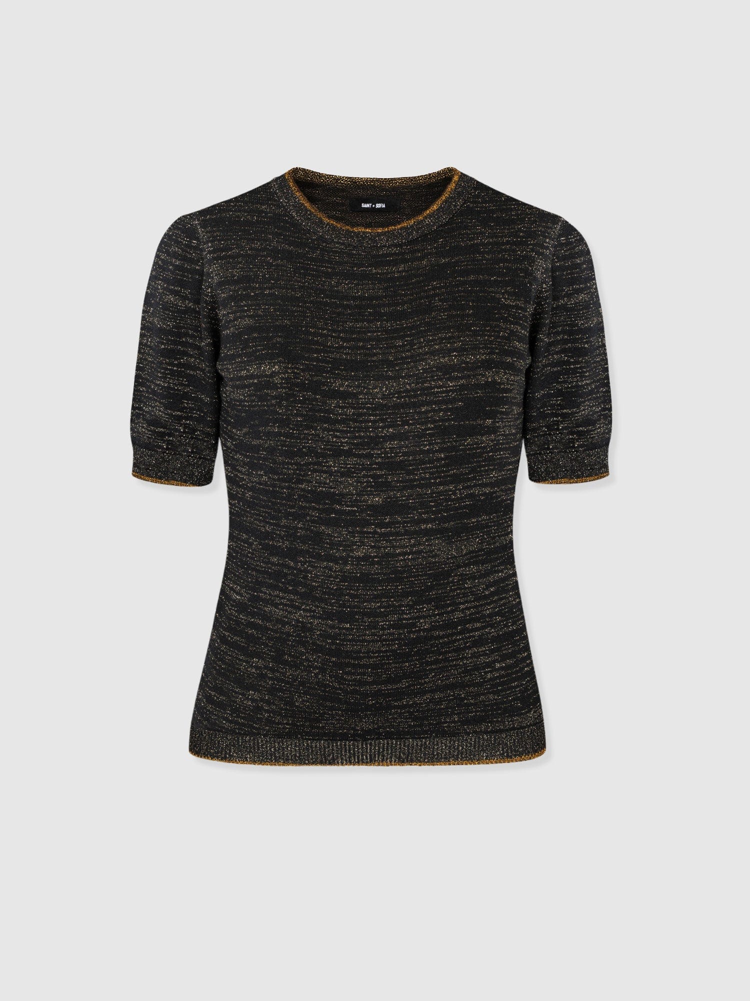 Austen Crew Neck Tee Short Sleeve - Black Mesh